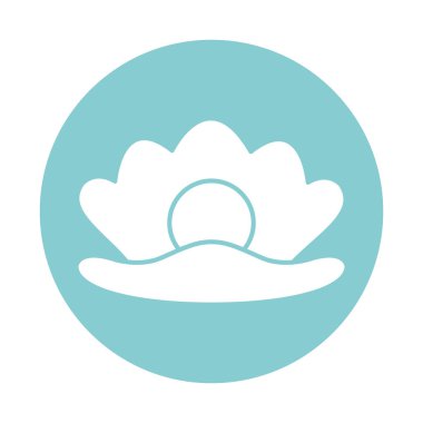 İzole edilmiş istiridye blok biçim vektör tasarımı