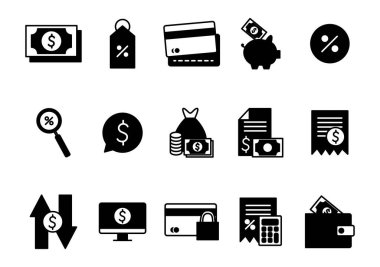 İzole para siluet biçim ikonu vektör dizaynı