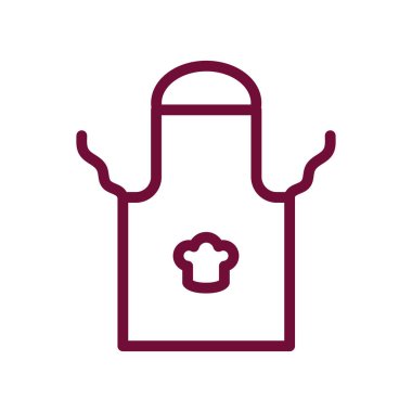 İzole apron çizgisi biçim vektör tasarımı