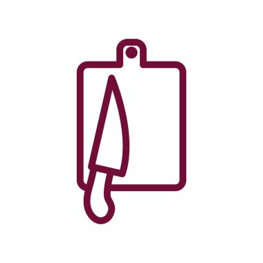 İzole edilmiş bıçak ve tablo çizgisi biçim vektör tasarımı