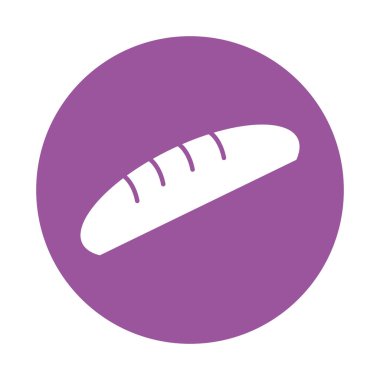 İzole edilmiş fırın ekmek blok biçim ikon vektör tasarımı