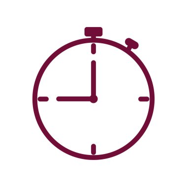 İzole edilmiş kronometre çizgi biçim vektör tasarımı