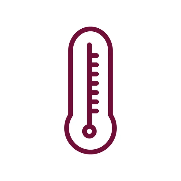 Μεμονωμένο θερμόμετρο γραμμή στυλ εικονίδιο διανυσματικό σχεδιασμό — Διανυσματικό Αρχείο