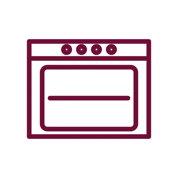 Isolado fogão linha estilo ícone vetor design — Vetor de Stock