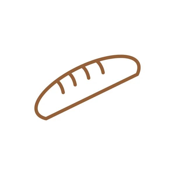 Odizolowana linia chleba piekarniczego styl wektor projektu — Wektor stockowy