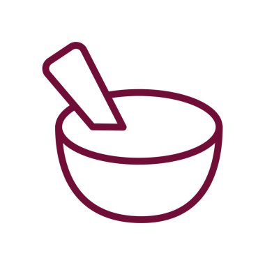 İzole edilmiş kase çizgisi biçim vektör tasarımı