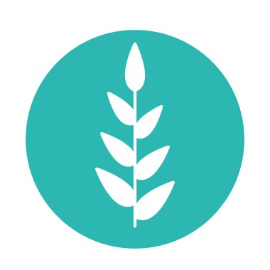 İzole edilmiş doğal yapraklar blok biçim vektör tasarımı