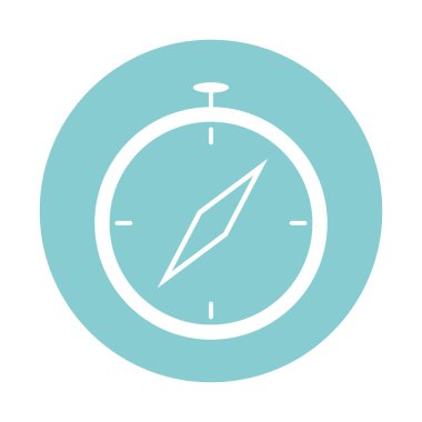 İzole pusula enstrüman blok biçim vektör tasarımı