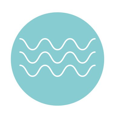 İzole edilmiş deniz bloğu biçim vektör tasarımı