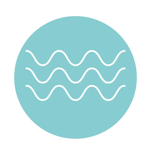 İzole edilmiş deniz bloğu biçim vektör tasarımı — Stok Vektör