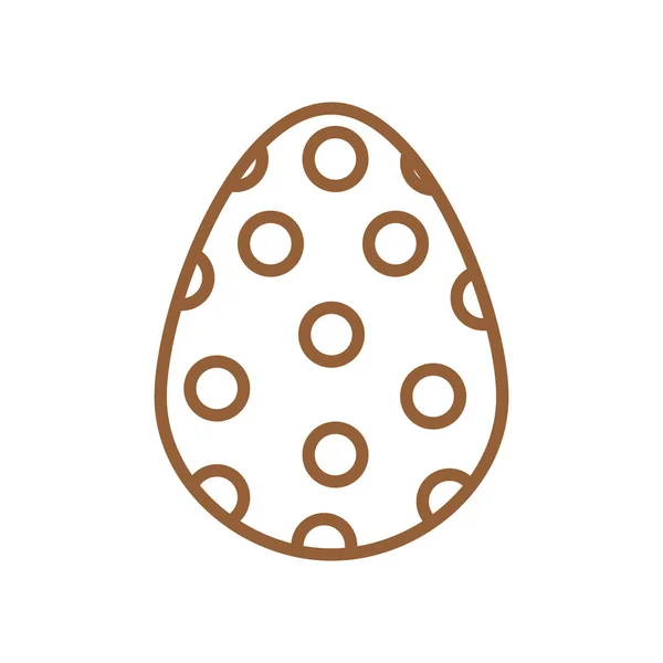 Feliz Pascua señaló huevo línea estilo icono vector diseño — Vector de stock