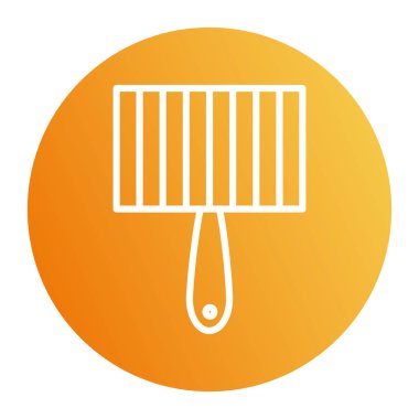 İzole edilmiş spatula blok biçim ikon vektör tasarımı