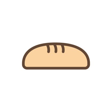 İzole fırın ekmek hattı ve biçim ikonu vektör tasarımını doldur