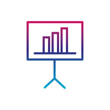 İzole iş akışı çubukları gradyan satır biçimi vektör tasarımı