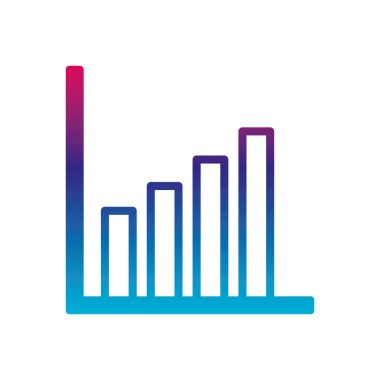 İzole iş akışı çubukları gradyan satır biçimi vektör tasarımı