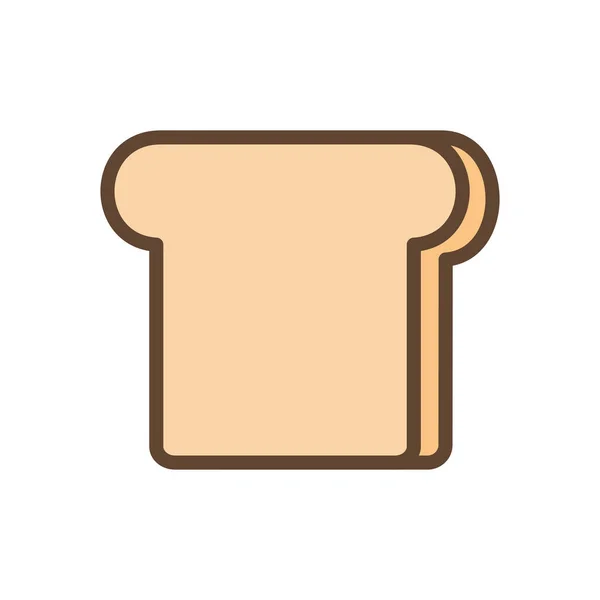 Isolierte Bäckereibrotlinie und Füllstil-Icon-Vektordesign — Stockvektor