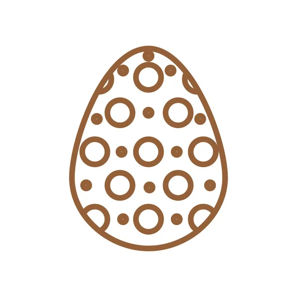 Feliz Pascua señaló huevo línea estilo icono vector diseño — Vector de stock