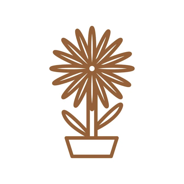 Isolated natural flower line style icon vector design — Stock Vector
