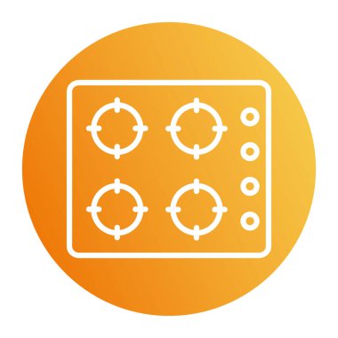 İzole edilmiş soba blok biçim vektör tasarımı