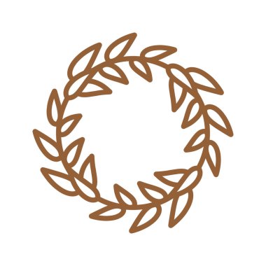 İzole edilmiş doğal yaprak çizgisi biçim vektör tasarımı