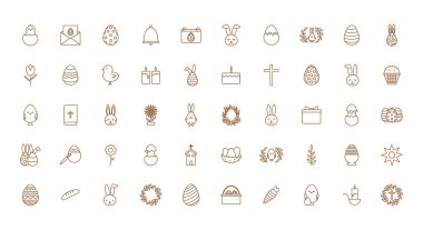 Mutlu Paskalya çizgisi biçim vektör dizaynı