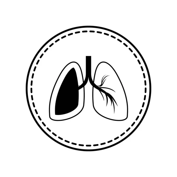 Diseño de vectores de icono de pulmones aislados — Vector de stock