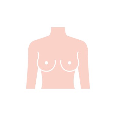 Isolated female breast icon vector design