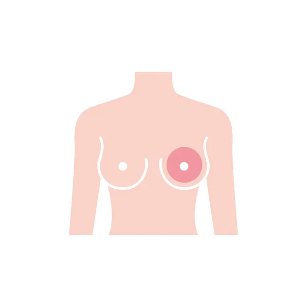 Diseño aislado icono de cáncer de mama vector — Archivo Imágenes Vectoriales