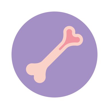 İzole edilmiş kemik simgesi vektör tasarımı