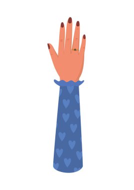 Isolated female hand vector design