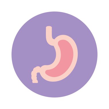 İzole edilmiş mide ikonu vektör tasarımı