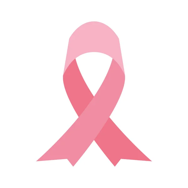 Pink ribbon of world cancer day vector design — Stok Vektör