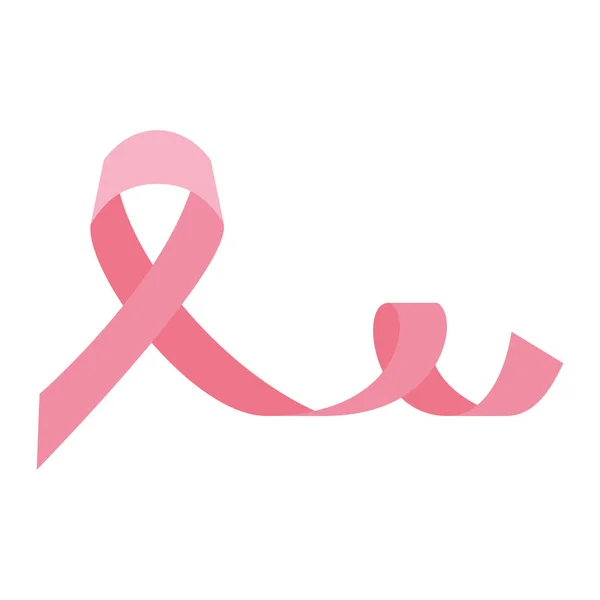 Pink ribbon of world cancer day vector design — Stockvector