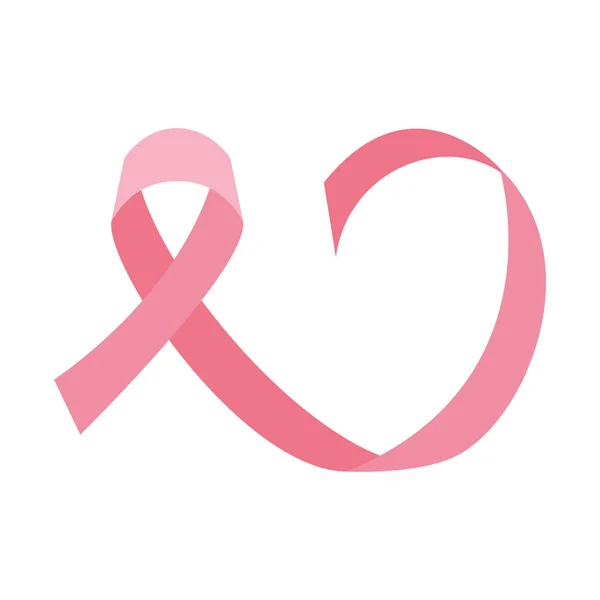 Pink ribbon of world cancer day vector design — Stok Vektör