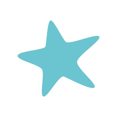 Isolated blue star vector design