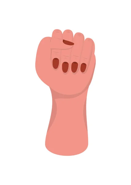 Isolated female fist hand vector design — Stockový vektor