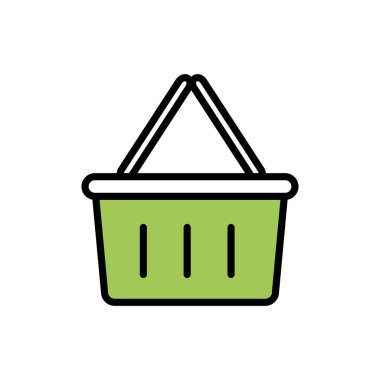 Isolated shopping basket line and fill style icon vector design