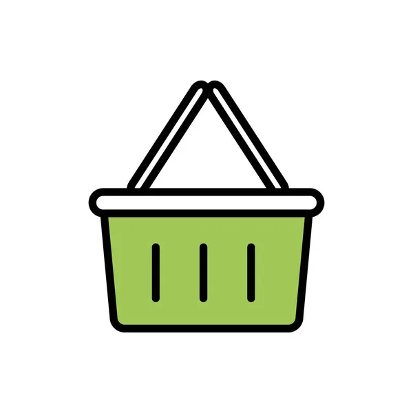 Isolated shopping basket line and fill style icon vector design — Stockový vektor