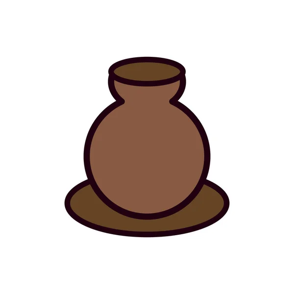 Isolated jar food line and fill style icon vector design — Διανυσματικό Αρχείο