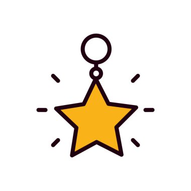Isolated star line and fill style icon vector design