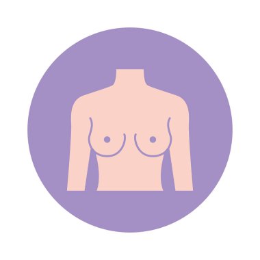Isolated female breast icon vector design