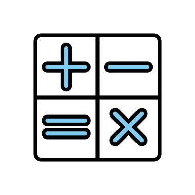 Isolated calculator buttons line and fill style icon vector design