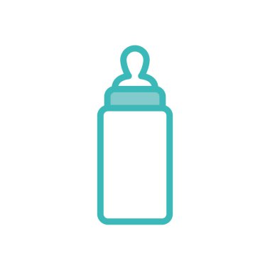 Isolated milk baby bottle dou color style icon vector design