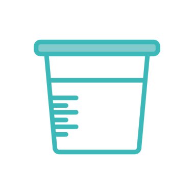 Isolated measuring cup dou color style icon vector design