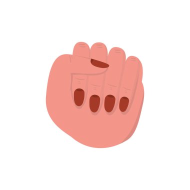 Isolated female fist hand vector design