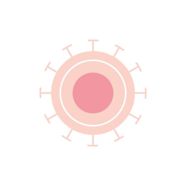 İzole edilmiş virüs simgesi vektör tasarımı