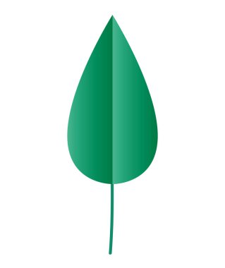 İzole edilmiş doğal yaprak vektör tasarımı