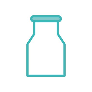 Isolated milk bottle dou color style icon vector design