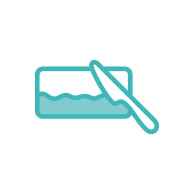 Isolated cream inside bowl dou color style icon vector design