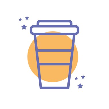 Isolated mug drink block line style icon vector design